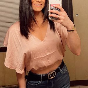 Cropped Satin Top